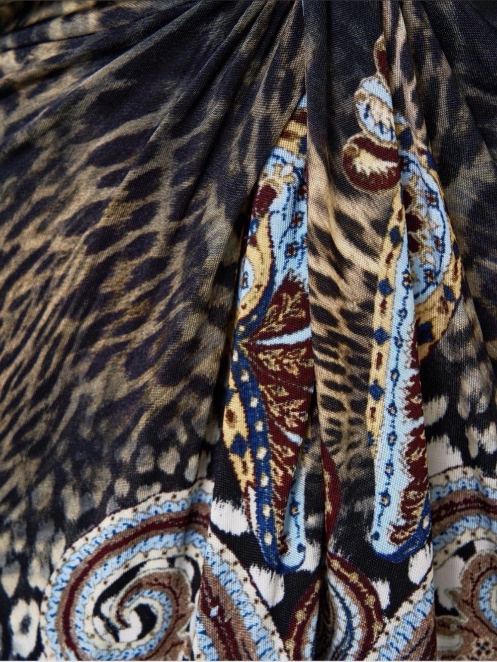 NWT Camilla Istanbul Animalia Printed Twist-Front Midi-Dress Medium